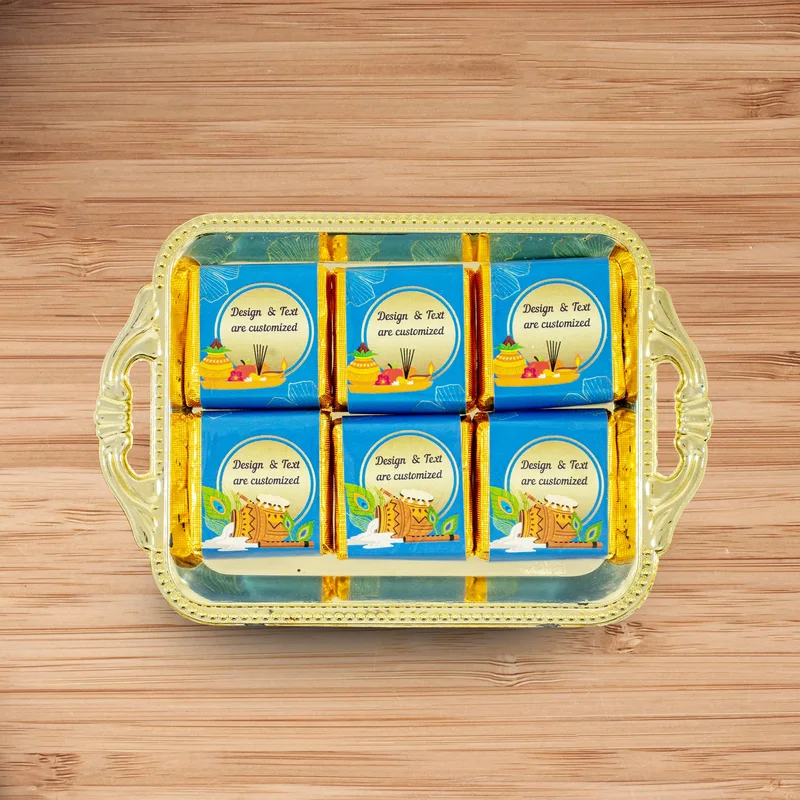 Golden Tray Chocolates (Pack of 25), handmade by Chocolate Circle